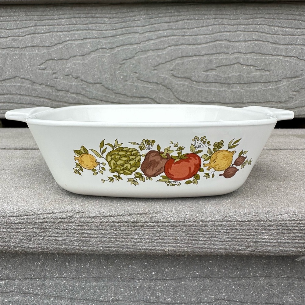 Corningware P-41-B 1 3/4 Cup Mini Casserole Dish Ceramic Spice of Life | NO LID